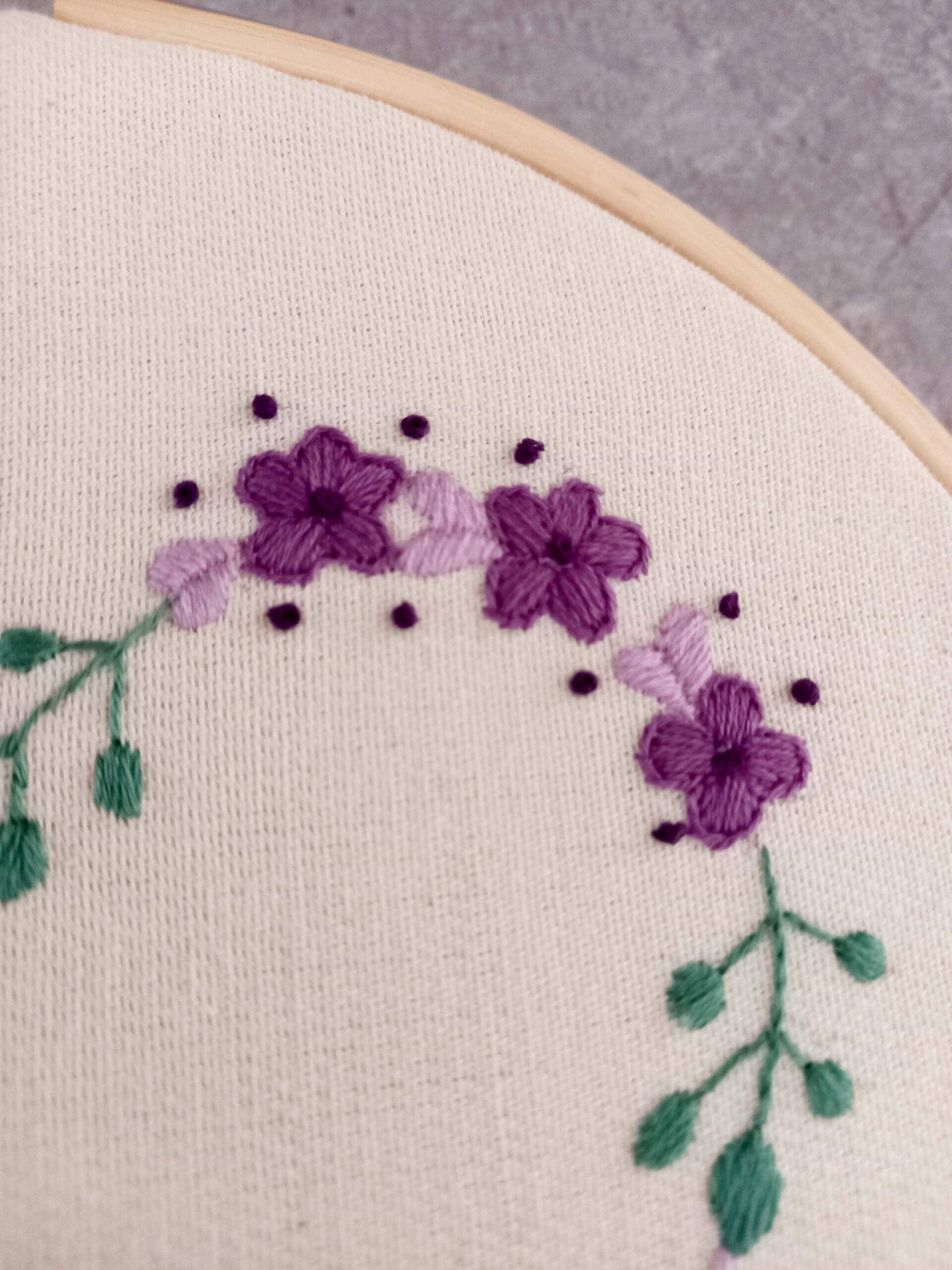 Floral Heart Embroidery Pattern